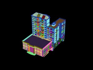 city construction - large real estate residences 53 3D 모델