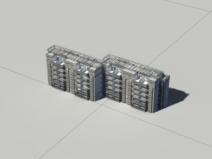 city construction - large real estate residences 54 3D Model