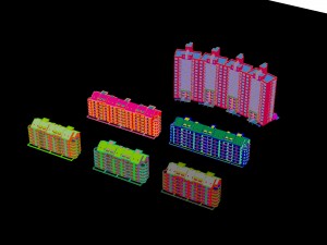 city construction - large real estate residences 56 3D Modell
