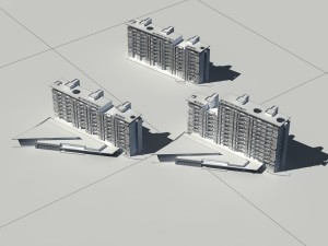 city construction - large real estate residences 57 3D Модель