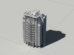 city construction - large real estate residences 58 Modèle 3D