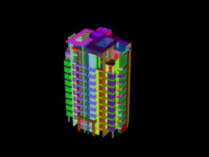 city construction - large real estate residences 58 Modèle 3D