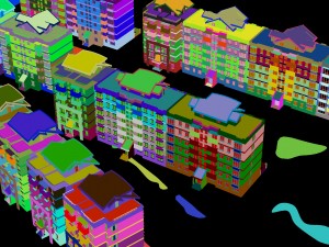 city construction - large real estate residences 60 Modello 3D