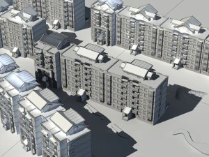 city construction - large real estate residences 60 3D Model
