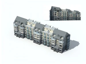 şehir inşaatı - b&uuml;y&uuml;k gayrimenkul konutları 61 3D Model