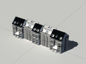city construction - large real estate residences 61 3D Model