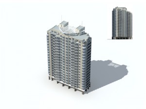city construction - large real estate residences 63 3D Model