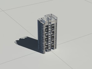 city construction - large real estate residences 65 3D Modell