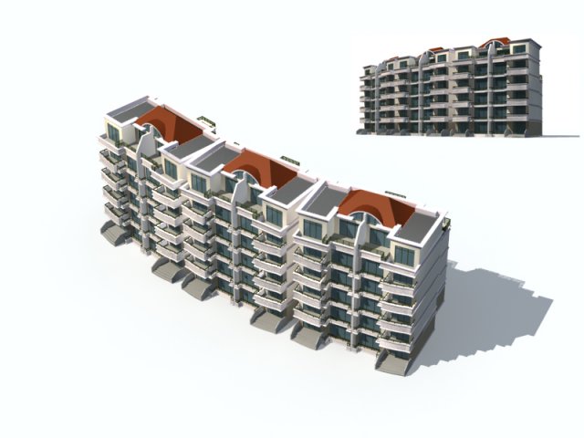 city construction - large real estate residences 68 Modello 3D .c4d .max .obj .3ds .fbx .stl .blend 