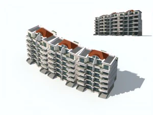 city construction - large real estate residences 68 3D Model