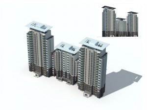 city construction - large real estate residences 69 3D-Modell