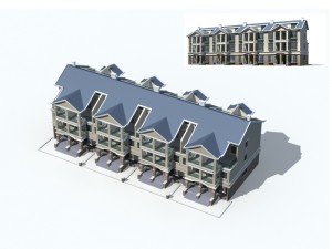city construction - large real estate residences 71 Modelo 3D