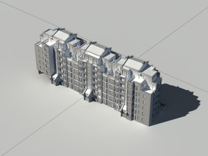 city construction - large real estate residences 72 3Dモデル