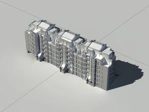 city construction - large real estate residences 72 3D Model