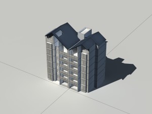 city construction - large real estate residences 73 3Dモデル