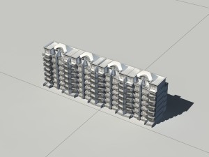 city construction - large real estate residences 74 3D Model