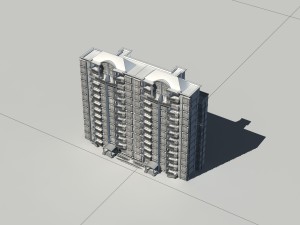 city construction - large real estate residences 75 Modelo 3D