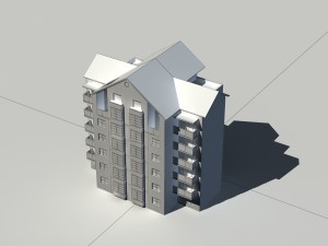 city construction - large real estate residences 76 3D 모델