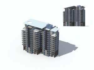 city construction - large real estate residences 77 Modelo 3D