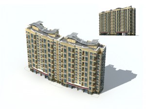 city construction - large real estate residences 79 3D Model