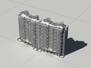 city construction - large real estate residences 79 3D Model