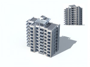 city construction - large real estate residences 80 3D Model