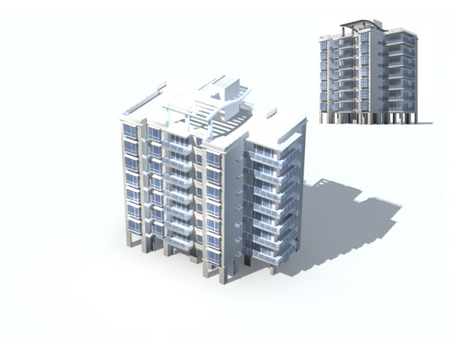 city construction - large real estate residences 82 Modèle 3D .c4d .max .obj .3ds .fbx .stl .blend 