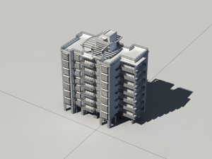 city construction - large real estate residences 82 Modèle 3D