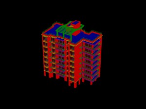 city construction - large real estate residences 82 Modèle 3D