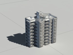 city construction - large real estate residences 87 3D Model