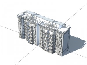 city construction - large real estate residences 88 3D Model