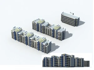 construcci&oacute;n de la ciudad - grandes residencias inmobiliarias 90 Modelo 3D