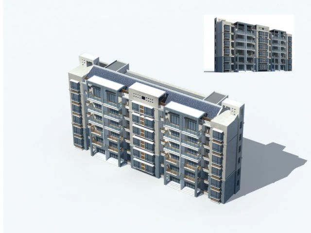 city construction - large real estate residences 93 3D Model .c4d .max .obj .3ds .fbx .stl .blend 