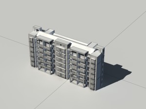 city construction - large real estate residences 93 3D 模型