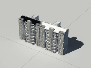 city construction - large real estate residences 94 3D Model