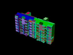 city construction - large real estate residences 94 3D Model