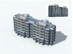 şehir inşaatı - b&uuml;y&uuml;k gayrimenkul konutları 95 3D Model