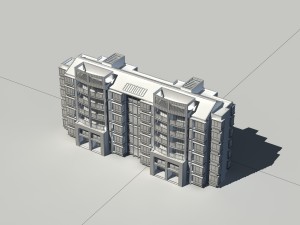 city construction - large real estate residences 95 Modelo 3D