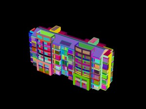 city construction - large real estate residences 95 Modelo 3D
