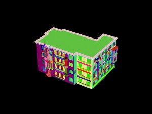 city construction - large real estate residences 96 Modèle 3D