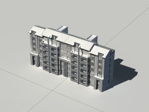 city construction - large real estate residences 97 3D Model