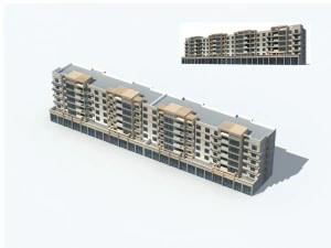 city construction - large real estate residences 98 3D Model