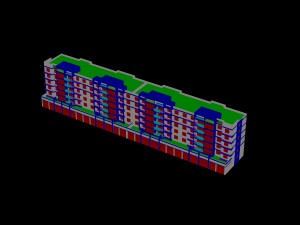 city construction - large real estate residences 98 Modelo 3D