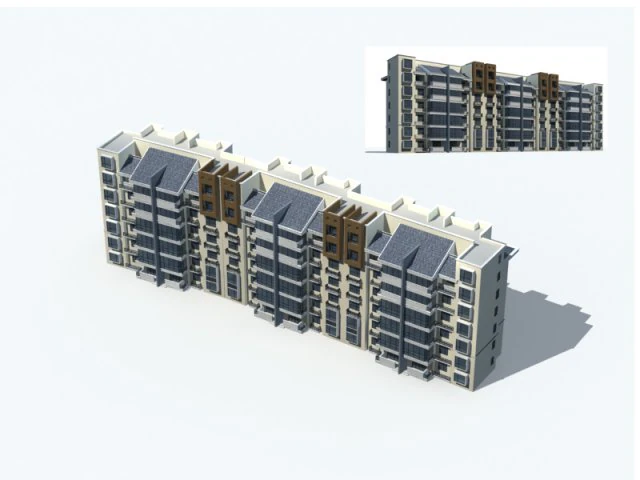 city construction - large real estate residences 99 3D Model .c4d .max .obj .3ds .fbx .stl .blend 