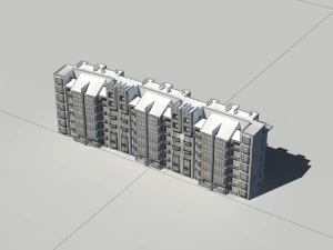 city construction - large real estate residences 99 3D Model