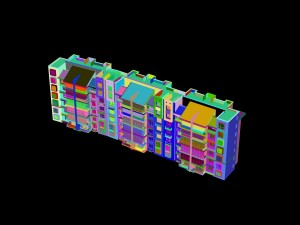 city construction - large real estate residences 99 3D Model