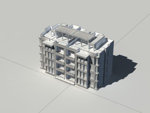 city construction - large real estate residences 102 3D-Modell