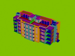 city construction - large real estate residences 103 3D Модель