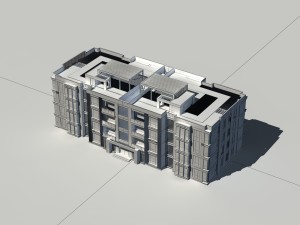 city construction - large real estate residences 104 Model 3D