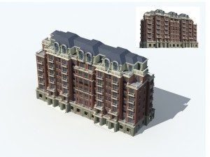 city construction - large real estate residences 105 3D-Modell